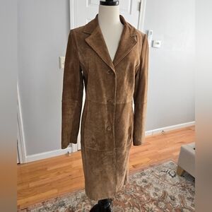 Women’s Brown Suede Long Coat
